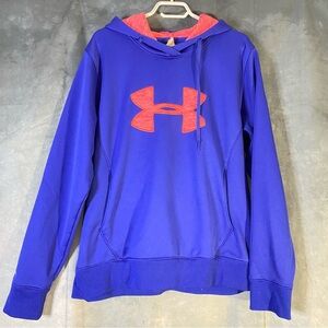 Under Armour Storm Hoodie Womens XL Cotton Sweater ColdGear Purple Sweatshirt